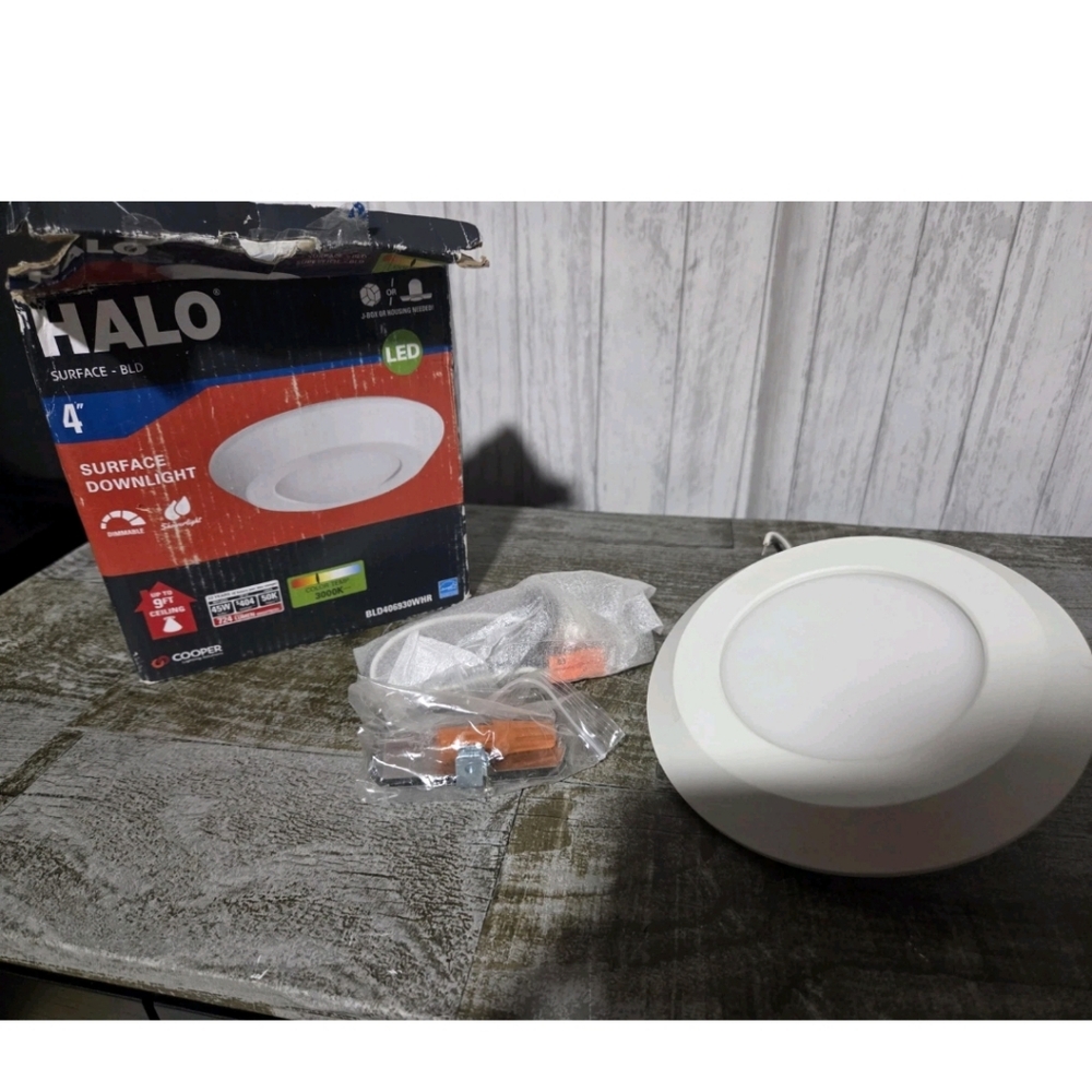 HALO BLD 4 in. White Integrated LED Recessed Ceiling Light Trim 3000K Soft White